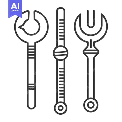 Three Black Outline  Icons with Circular Bases and Unique Tops