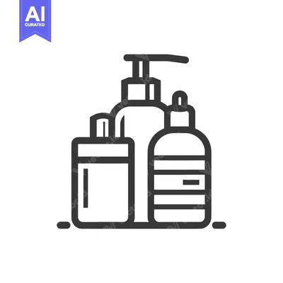 Premium design asset: Three Bottles of Liquid Products with Labels