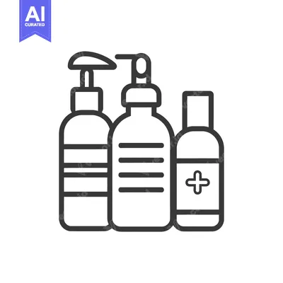 Three Bottles of Liquid with Pumps and a Plus Sign