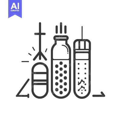Three Bottles with Different Contents, Illustrated in Black and White