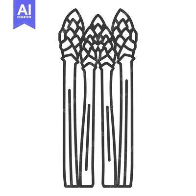 Popular premium asset: Three Bunches of Asparagus with Detailed Scaly Tips