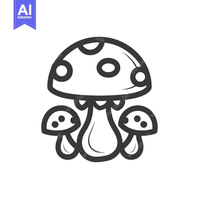 Aset premium populer: Three Cartoon Mushrooms with Spots and Stems