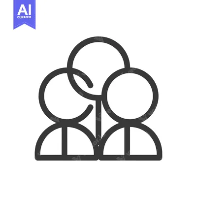 Three Connected Circles Representing People