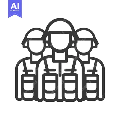 Three Construction Workers Wearing Hard Hats and Work Gear
