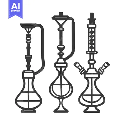 Three Different Types of Hookah Pipes
