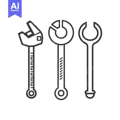 Popular premium asset: Three Different Types of Wrenches in a Line