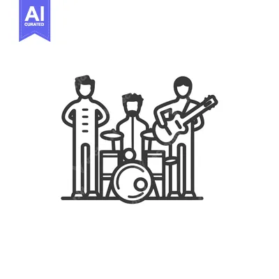 Three Musicians Performing Together: A Drummer, Bassist, and Guitarist