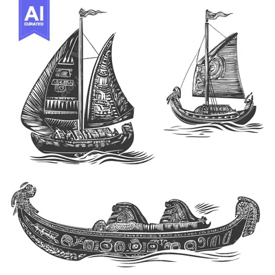 Popular premium asset: Three Ornate Ancient Ships With Sails and Flags