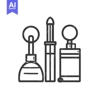 Three Outline Illustrations of Lighters