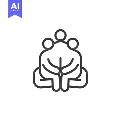 Popular premium asset: Three people connected in a circle, sitting with legs crossed.