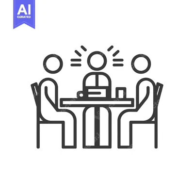 Three People Sitting at a Table with One Person Having an Idea