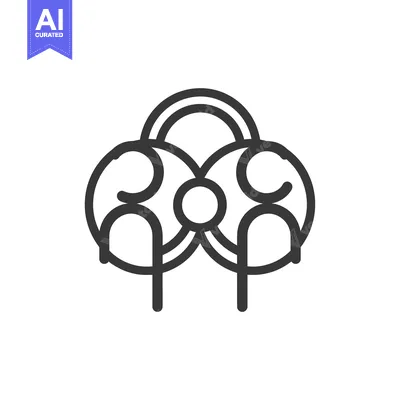 Aset desain premium: Three People Standing in a Circle, Representing Community