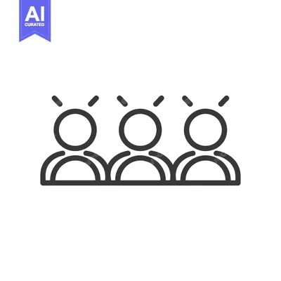 Premium design asset: Three People with Lightbulbs Above Their Heads