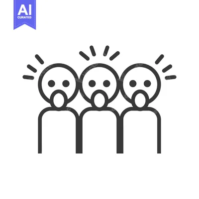 Three People with Open Mouths and Surprised Expressions