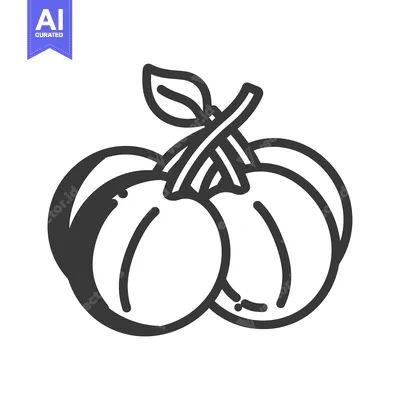 Aset premium populer: Three Plums with a Leaf and Stem