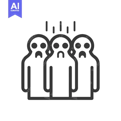 Three Sad Stick Figures with Tears Falling Above Them