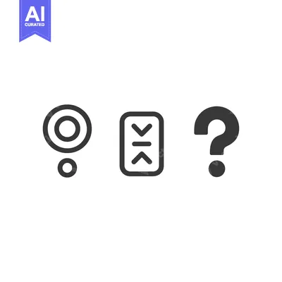 Three Simple Black and White Icons