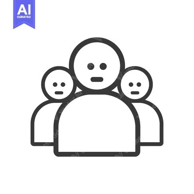 Aset premium populer: Three Simple Line Drawings of People's Faces