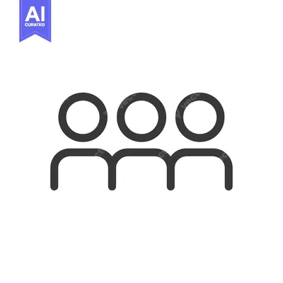 Aset premium populer: Three Simple Line Drawings of People Side by Side