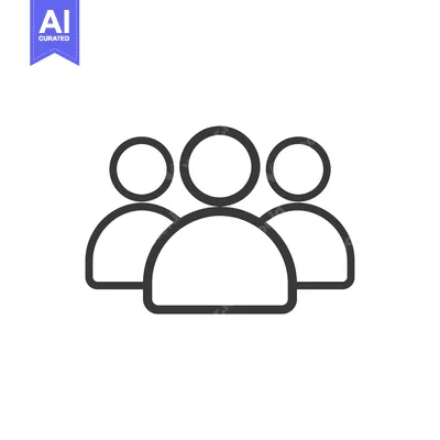 Three Simple Outline People Icons