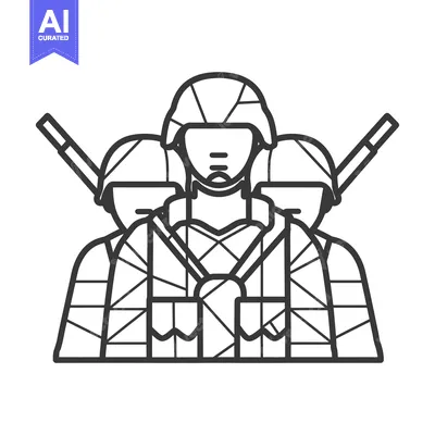 Aset premium populer: Three Soldiers in Camouflage Uniforms and Helmets