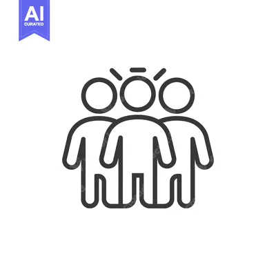 Three Stick Figure People With The Middle Person Shining