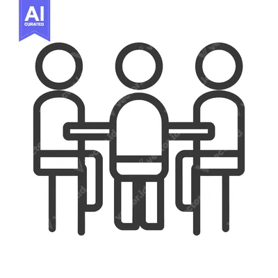Three stick figures holding hands in a circle