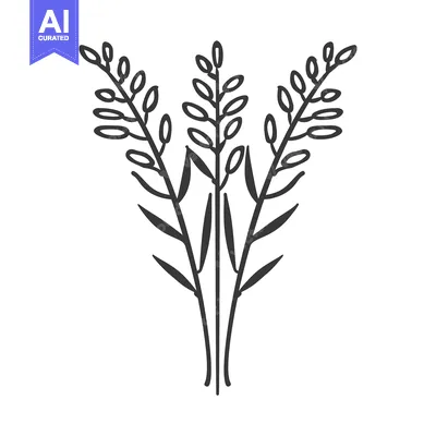 Popular premium asset: Three stylized branches with rounded leaves.