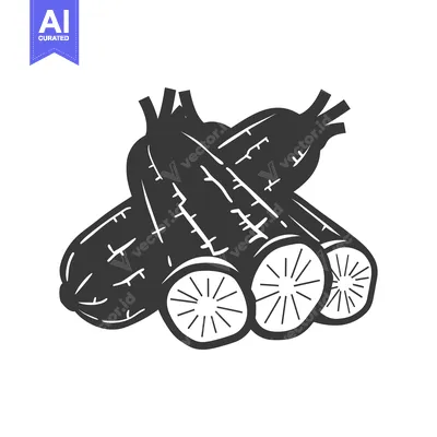 Aset premium populer: Three Whole and Sliced Black and White Sweet Potatoes