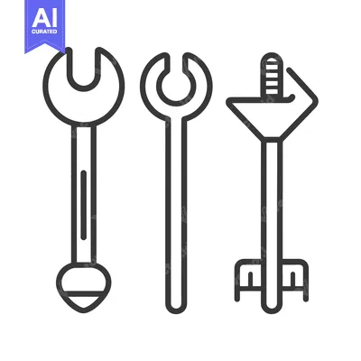 Three Wrench Tools with Different Handles