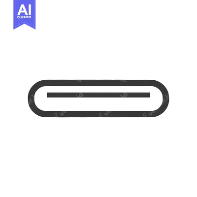 Minimalist USB-C Port Icon on White Background, Technology Symbol