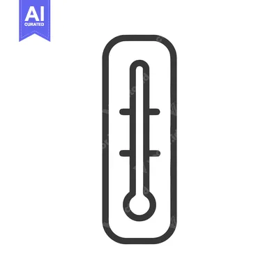 Simple Thermometer Icon: Medical Tool for Temperature Measurement