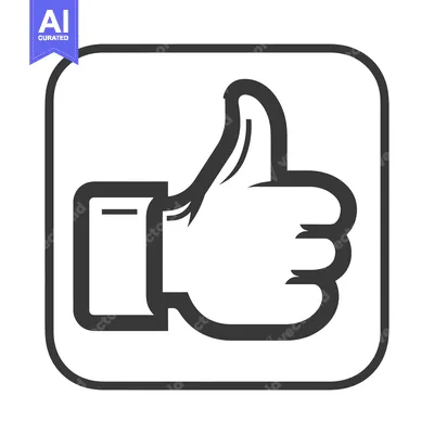 Aset premium populer: Thumbs Up Icon Inside Square Frame