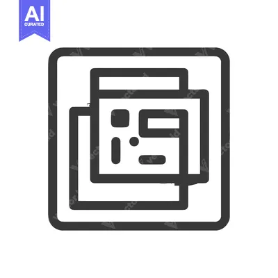 Stacked Documents Icon: Clean, Modern Design for Business and Informat