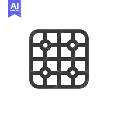 Popular premium asset: Minimalist Grid Icon with Rounded Corners and Circular Intersections