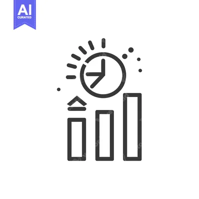 Time-Based Growth and Progress Represented by an Upward Trend in a Bar