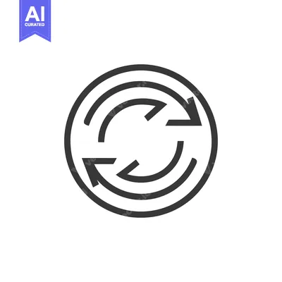 Circular Arrows: A Minimalist Graphic Symbol of Recycling and Continuo