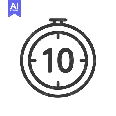 Aset premium populer: Ten Second Timer Icon, Minimalist Design, Countdown Symbol, Isolated o