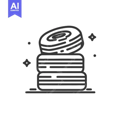 Stacked Tires Icon with Sparkles, Automotive Service Symbol