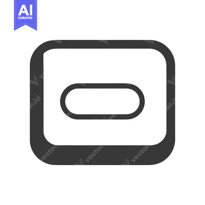 Minimalist Subtract Icon: Rounded Rectangle with Inner Minus Sign