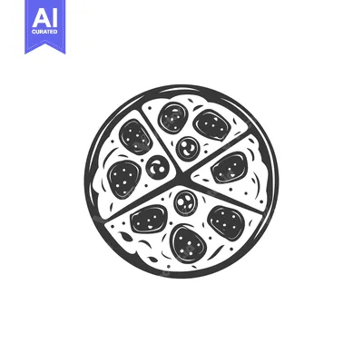 Top View of a Pepperoni Pizza with Olives