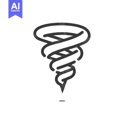 Popular premium asset: Minimalist Tornado Icon: Dynamic Weather Symbol in Bold Line Art