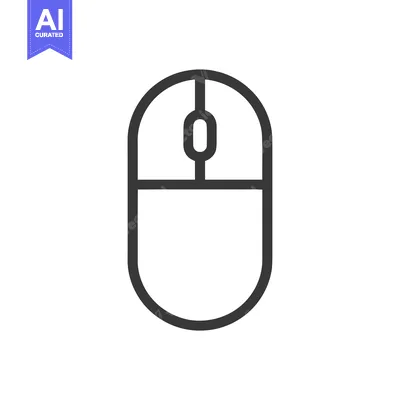 Popular premium asset: Minimalist Computer Mouse Icon, Clean Line Art on White Background