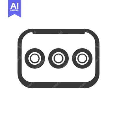 Popular premium asset: Three Dots in a Rounded Rectangle, Simple Icon Design