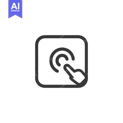 Aset premium populer: Touchscreen Interface Icon: Finger Tapping Rounded Square, Minimalist