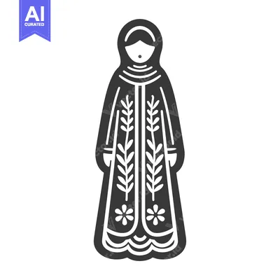 Aset premium populer: Traditional Russian Nesting Doll Figure with Ornate Clothing