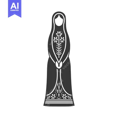 Traditional Russian Nesting Doll with Floral Pattern