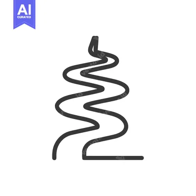 Aset desain premium: Abstract Winding Road Icon: Minimalist Black Line on White Background