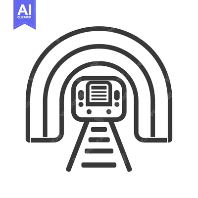 Train Entering Tunnel with Tracks in Front