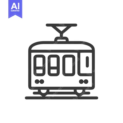 Popular premium asset: Minimalist Tram Icon: Clean Line Art of Public Transportation Vehicle